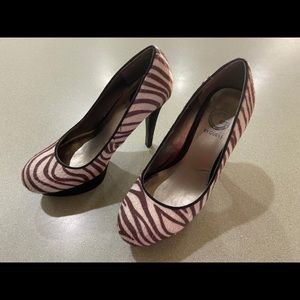 Guess zebra striped platform stilettos